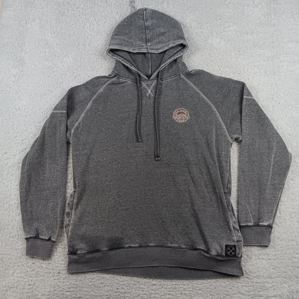 P51 Hoodie Oak Haven Resort Spa Men XL Gray Mineral Wash Pullover R950A